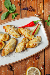 mussels on a plate