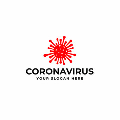 Simple abstract modern professional covid-19 corona virus logo design vector template. Covid 19 icon design for business or corporate identity.