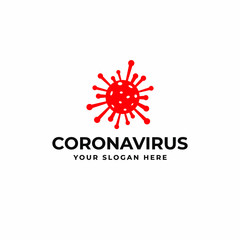 Flat abstract modern professional covid-19 corona virus logo design vector template. Covid 19 icon design for business or corporate identity.