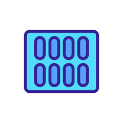 plate of suppositories from hemorrhoids icon vector. plate of suppositories from hemorrhoids sign. color symbol illustration