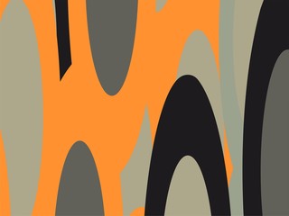 Beautiful of Colorful Circle Yellow, Grey and Black, Abstract Modern Shape. Image for Background or Wallpaper