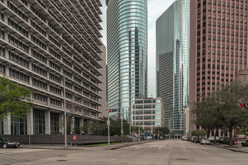 Obraz na płótnie Canvas Buildings in downtown Houston, Texas