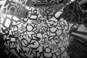 東京都港区の街並み（モノクローム）