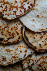 Homemade naan flat bread