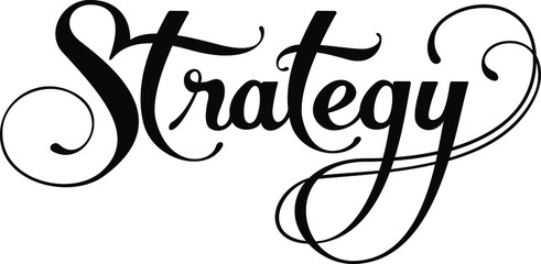 Obraz premium Strategy - custom calligraphy text