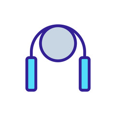 wooden handle rope icon vector. wooden handle rope sign. color symbol illustration