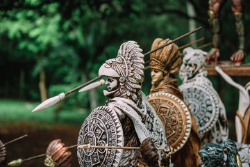 Ancient Mexican-themed souvenir shop at a tourist spot.