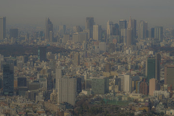 Fototapeta na wymiar 六本木ヒルズから見える東京の街並み