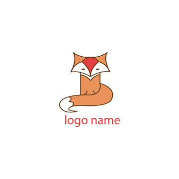 wolf unique funny color logo. vector design
