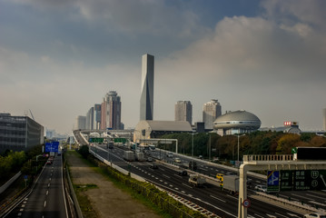 Fototapeta premium 東京台場・首都高速道路湾岸線