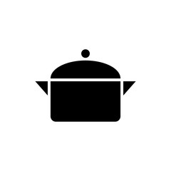Cooking pan glyph icon. Kitchen equipment glyph vector icon design. Restaurant set icon.