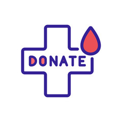 Obraz premium need for blood donation icon vector. need for blood donation sign. color symbol illustration