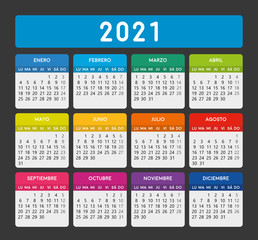 Spanish calendar 2021