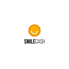 Fototapeta premium Smile Cash Orange Coin Logo