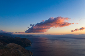 Obraz premium Panoramic view of Cape Tainaron (or 