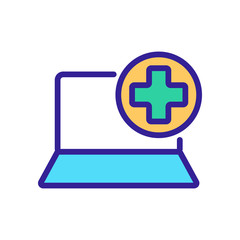 Obraz premium need help protect laptop icon vector. need help protect laptop sign. color symbol illustration