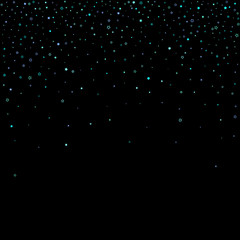 Blue, cyan, turquoise glitter stars, confetti.