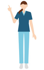 医療・看護の現場で働く女性のイラスト
