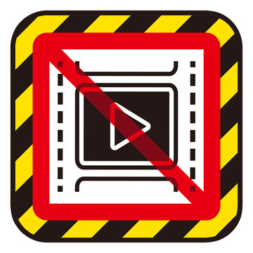 recommend clip art: 動画再生禁止マーク