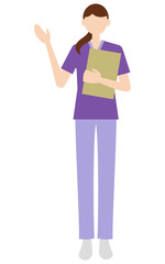 医療・看護の現場で働く女性のイラスト