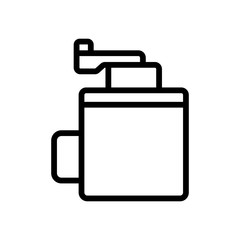 view of meat grinder with vertical handle icon vector. view of meat grinder with vertical handle sign. isolated contour symbol illustration