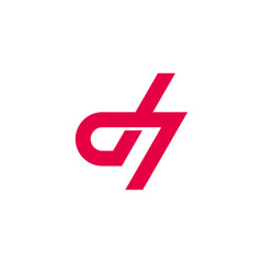 letter d arrow simple geometric lines logo vector