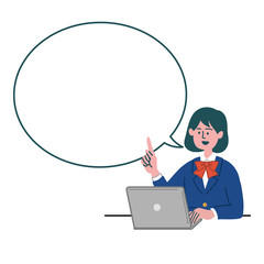 制服　ブレザー　女子　パソコン　提案　空欄　空白