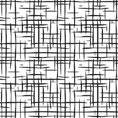 Seamless pattern. Intersecting shapeless lines and dashes. Vector design.