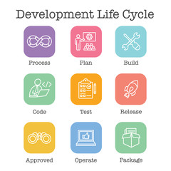 Development Operations & Life Cycle - DevOps Icon
