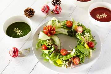 クリスマス風サラダ