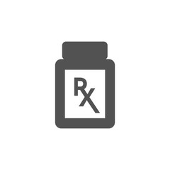 Pharmacy and Prescription Icon Set with mortar and pestle, star of life, pills, and caduceus