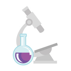 Obraz premium microscope laboratory with tube test vector illustration design