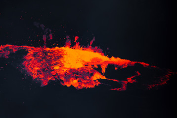 Lava boils up from Kilauea volcano in Hawaii