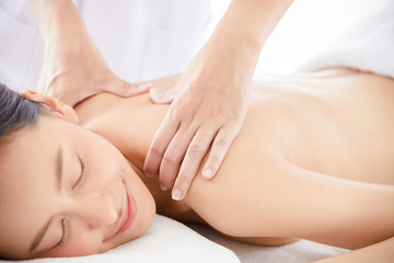 Obraz na płótnie Canvas Body care. Spa body massage treatment. Concept spa.