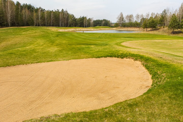 Golf course panoramas and bunker