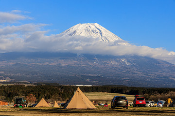 ふもとっぱらキャンプ場からの富士山