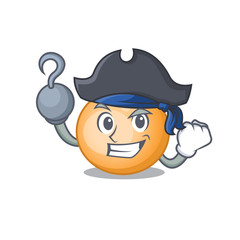 Staphylocuccus aureus cartoon design style as a Pirate with hook hand and a hat