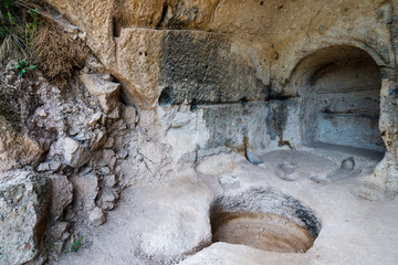 Vardzia ancient cave city in the Erusheti Mountains