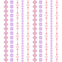 Seamless floral embroidery style for T-Shirt design.