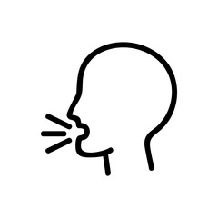 airborne transmission icon vector. airborne transmission sign. isolated contour symbol illustration