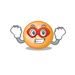 A cartoon character of staphylocuccus aureus performed as a Super hero