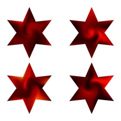 Fototapeta premium Kit of hexagram gradient backgrounds.