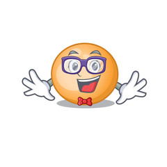 Mascot design style of geek staphylocuccus aureus with glasses