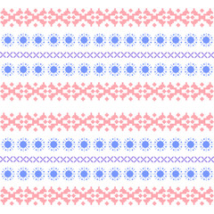 The art style of beautiful floral embroidery for wall home decoration.