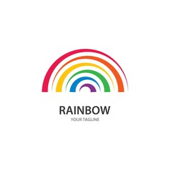 Rainbow ilustration logo vector