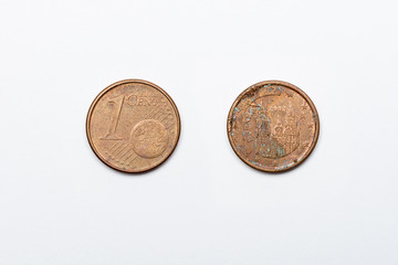 1 Euro Cent Year 1999 withThe Cathedral of Santiago de Compostela Spain