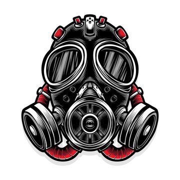 gas mask respirator vector illustration