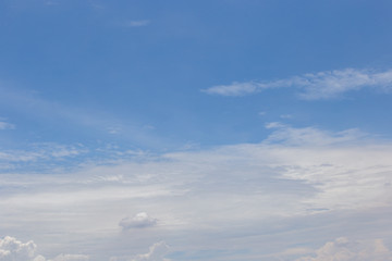 Blue sky and soft clouds on freedom day 
