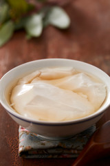Chinese traditional dessert, tofu flower
