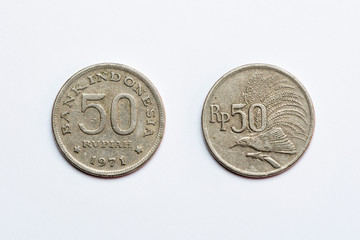 indonesia coin 50 rupiah 1971